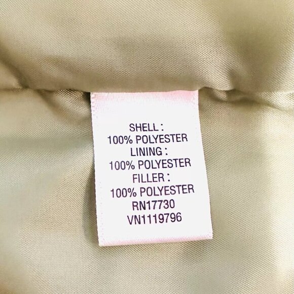 MERONA Women Lightweight Collared Zip & Button Closure Green Puff Vest Sz Small - Picture 14 of 15